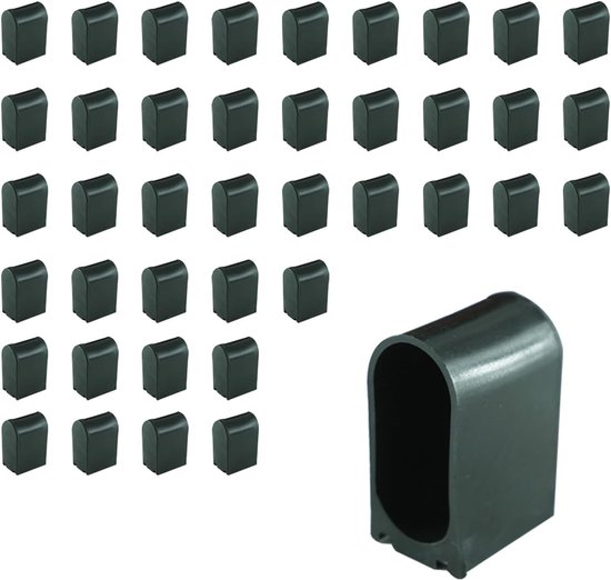 Silicone stoelpoten caps - vloerbeschermers - stoelpotencovers - 40 stuks - 40 * 20mm - rechthoekig - geschikt voor het verminderen van stoelgeluiden en krassen van Merkloos	