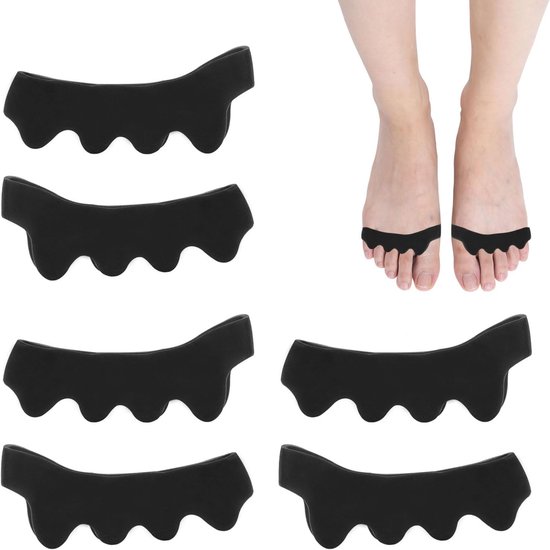 Silicone Toe Separator Sandals voor Vrouwen - 3 Pairs/6 Pieces - Comfort en Ondersteuning van Merkloos	