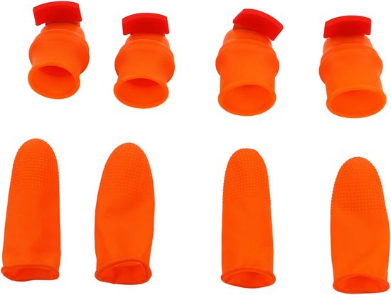 Siliconen Duimmes - Tuin Mes - Groenten Plukken - Roestvrij Staal - 2 Paar van Merkloos	