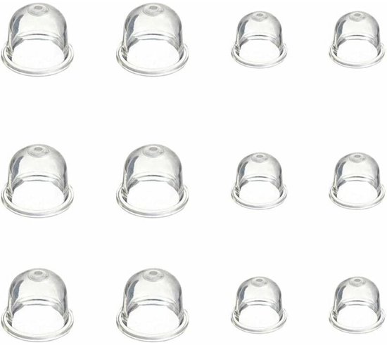 Siliconenbrandstof - Oliespuit - Reserveonderdelen voor oliespuit - Accessoires voor pompkogels - Accessoires voor grasmaaiers - geschikt voor grasmaaiers, bladblazers, grastrimmers, snijmachines - 6 stuks - 22 mm en 6 stuks - 19 mm van Merkloos	