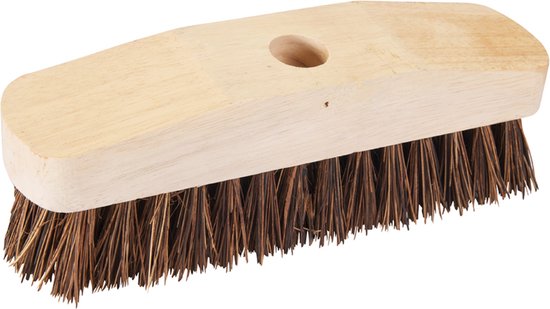 Silverline Schrobborstel - Rieten haren - 228 mm - Rubberhout van Silverline