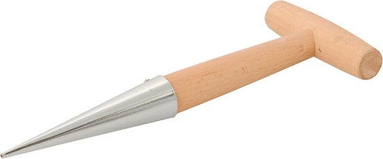 Silverline Traditionele pootstok - chroom geplateerd - 270 mm - houten handvat van Silverline