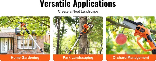 SimpleStore Stokzaag - Elektrische snoeischaar - Mini kettingzaag - Snoeizaag - Hoogsnoeier - 2 in 1 draadloze stokzaag van SimpleStore