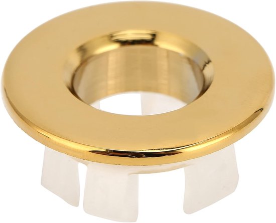 Sink Overflow Ring - Keuken - Badkamer - Rond - Afvoer - Deksel - Vervangingsonderdeel - 4 Kleuren - Goud van Merkloos	