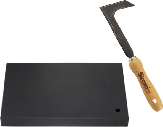 Sirocco - COMBIDEAL - Voegenmes - Handgesmede - Beukenhout (14 cm) & Knielkussen - Extra dik - 390x265x40mm van Sirocco