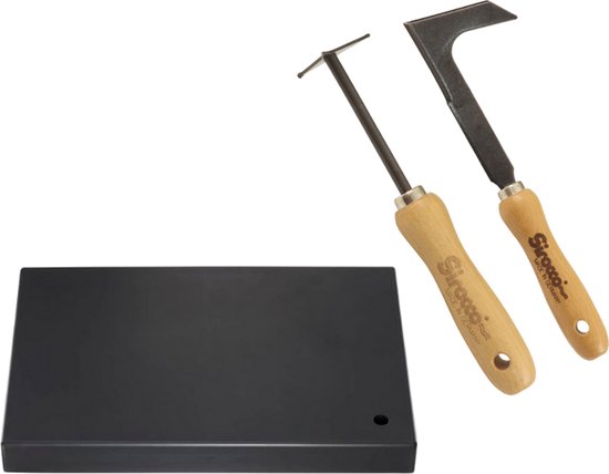 Sirocco - COMBIDEAL - Voegenmes - Handgesmede - Beukenhout (14 cm) & Voegenkrabber - Handgesmede - Beukenhout (14 cm) & Knielkussen 390x265x40mm van Sirocco