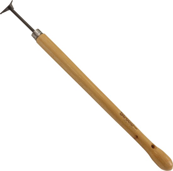 Sirocco, Handgesmede driehoekige voegenkrabber, met beukenhouten knopsteel (48cm) van Sirocco