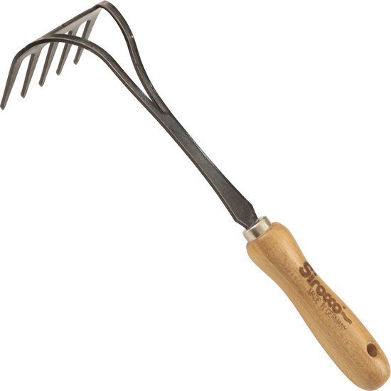 Sirocco Handgesmede Handhark - 14cm Beukenhouten Handvat - Duitse Kwaliteit van Sirocco