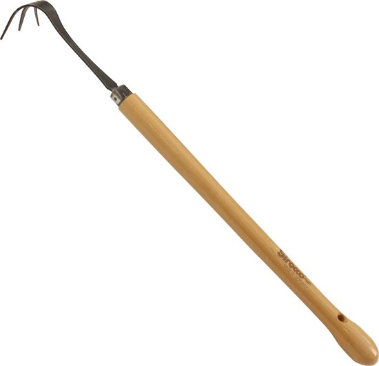 Sirocco, Handgesmede kultivator 3 tanden, met beukenhouten knopsteel (48 cm) van Sirocco
