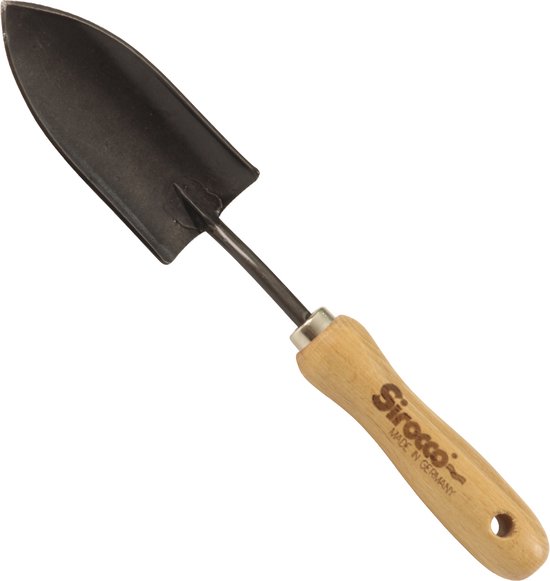 Sirocco Handgesmede Mini Plantschop - 14cm Beukenhouten Handvat - Duitse Kwaliteit van Sirocco