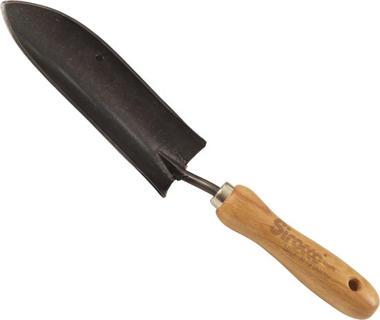 Sirocco Handgesmede Smalle Plantschop met Beukenhouten Handvat (14 cm) van Sirocco
