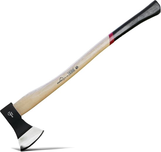 siwitec houtbijl SH-140, bijl met hickory steel en C45 carbon blad, lengte: 80,3 cm, kopgewicht: 1400 g, kloofbijl hout, universele bijl, handbijl van Merkloos	
