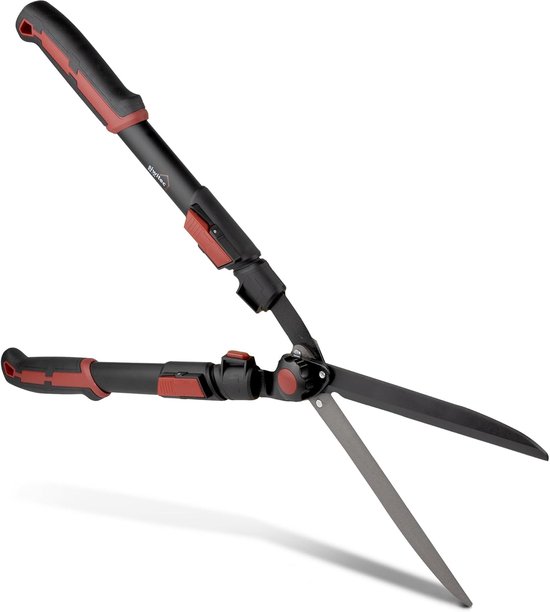 siwitec telescopische heggenschaar SG-31 voor het vormen of snoeien van heggen en struiken | Tuinschaar | Lengte: 67,5-80 cm | Messen van koolstofstaal | Lichtgewicht kunststof handgreep met rubberen coating van Merkloos	