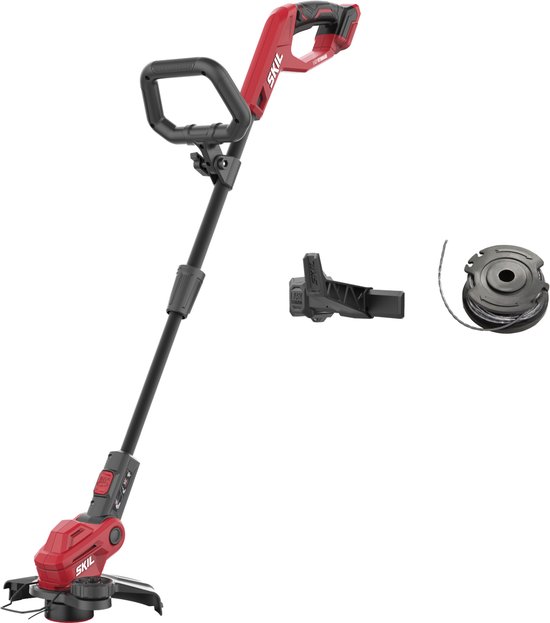 SKIL Grastrimmer 20V - Bosmaaier - Kantenmaaier - Snijbreedte 25cm - Verstelbaar - Met Plantenbeschermer, Draadspoel & Ophanghaak Geleverd Zonder Accu - Skil 0230 CA van SKIL