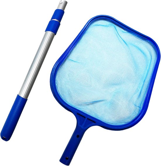 Skimmer Net met Poolstok (100 cm) Hot Tub Spa Leaf Cleaner Net Plastic omlijst fijnmazig net | Verwijdert gemakkelijk bladeren, puin, kleine deeltjes uit zwembaden, spa's, hottubs
