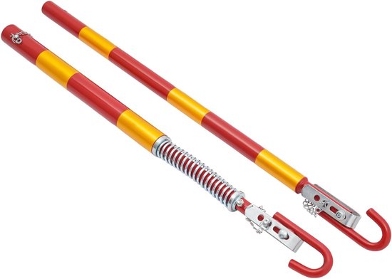 Sleepstang Auto - Pechhulp Stang - Voertuigen Slepen - Veilige Schokdemping - 5000 kg Capaciteit - Rood Geel