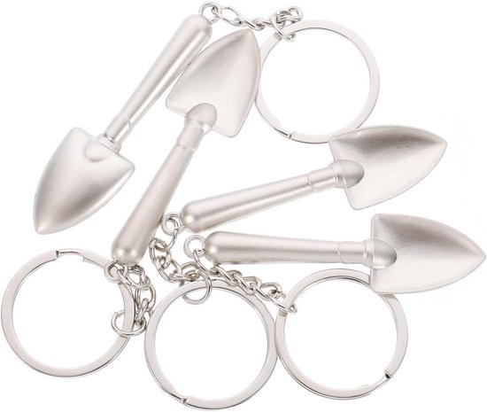 Sleutelhanger Mini Schep - Decoratief Hanger - Tas Decoratie - Uniek Schep Design - 12.2 cm - Zilverkleurig
