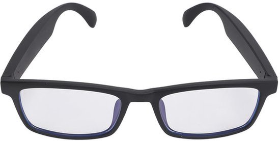 Slimme bril met blauw-lichtfilter, Bluetooth 5.3 audio-bril met ingebouwde microfoon voor mannen en vrouwen, aanraak- en spraakassistent slimme geluidbril voor buiten fietsen