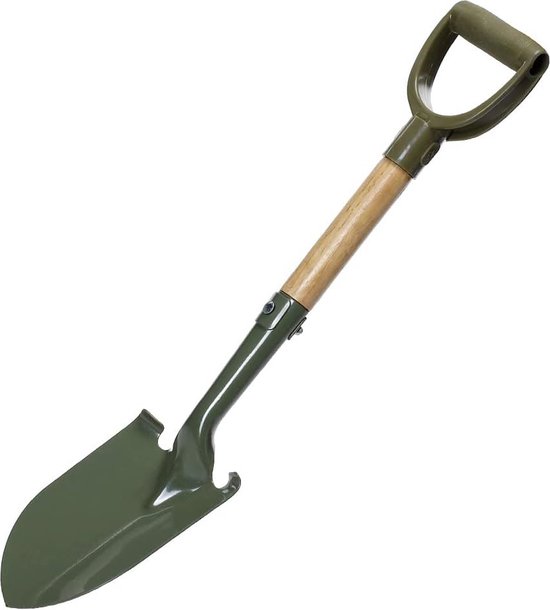 Small Spade 67,5 cm (27 inch) - ronde stalen schep - lichte houten handgreep - ergonomische D-greep 67,5 x 14,8 x 8,0 cm van DeWit