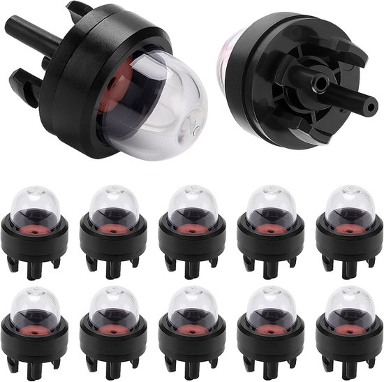 Snap-On Starter Bol Pomp - Vervangende Snap-On Starter Bol - Carburateur Primer Pomp Brandstof Bol - Voor Grasmaaiers, Kettingzagen, Bladblazers, Motorzagen, Maaiers - 12 Stuks van Merkloos	