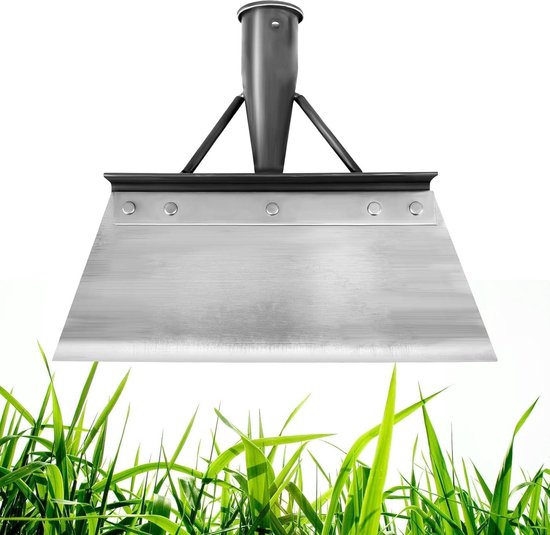 Sneeuw tuinschep roestvrijstaal reinigingsschep onkruid wieden planten - 25 cm van Relaxdays