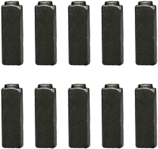 SnelShoppen - 10 Stuks Motor Carbon Borstels - Vervangende Koolborstels voor Elektrisch Gereedschap, Diverse Maten, Hoogwaardige Koolstof en Koperlege