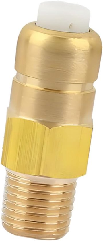 SnelShoppen - 1/4 inch messingen veiligheidsventiel met thermische ontlasting, temperatuurregelventiel voor hogedrukreiniger, dagelijkse afvoer, robuu