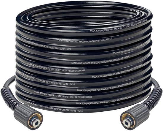 SnelShoppen - 15m M-22 Hogedrukreiniger - Krachtige Hogedrukspuit voor Tuin, Auto, Terras, en Meer - Inclusief Slang, Nozzles en Accessoires - Ideaal
