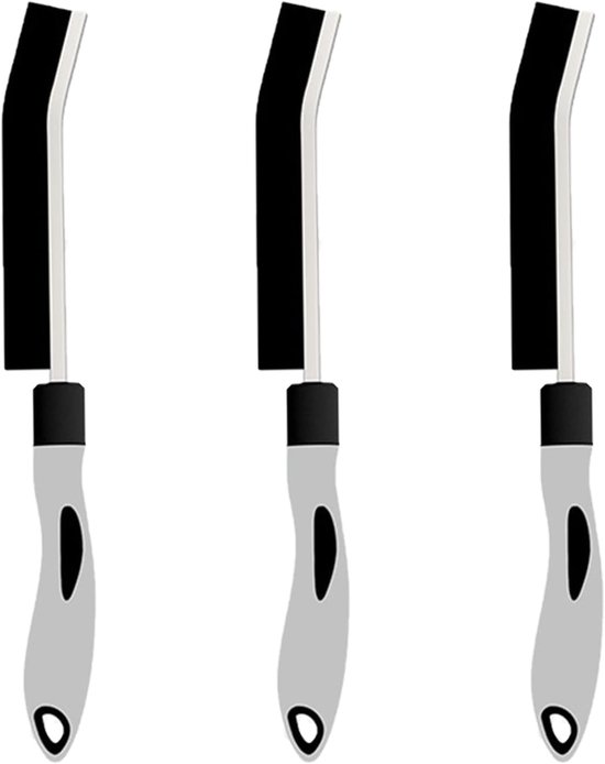 SnelShoppen - 3 Hart Borstels voor Hoekreiniging, Voegenborstel, Kierenborstel, Badkamerreiniging, Keukenreiniging, Tegelvloeren, Hoogwaardige Duurzaa