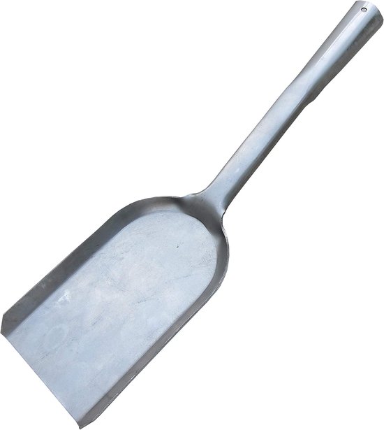 SnelShoppen - 35cm Luxe Houtskool As Schep - Handgemaakte Stalen Kolen Schep - Mini Stofpan voor Openhaard en BBQ - Zware Duurzame Roestvrij Staal Kol