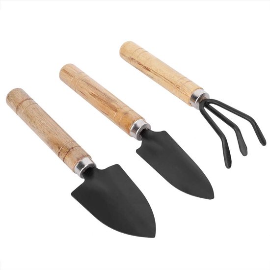 SnelShoppen - 3Pcs Mini Tuin Gereedschap Set, Potted Planten Handset, Mini Spade, Klauw Hark, Schep, Draagbare Tuingereedschapset voor Bloemen en Plan