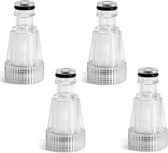 SnelShoppen - 4x Waterfilters 3/4 inch voor Hogedrukreiniger - Tuinslangfilter 180 Micron - PC-behuizing - Voor Tuinpomp, Camper en Tuin