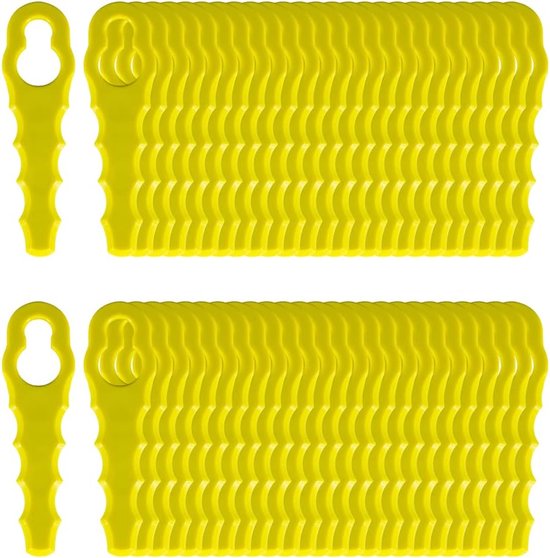 SnelShoppen - 50 Stuks Heavy Duty Vervangbladen RAC158 voor Ryobi Grasmaaier - PA6 Nylon - Ideaal voor Gras en Dunne Struiken
