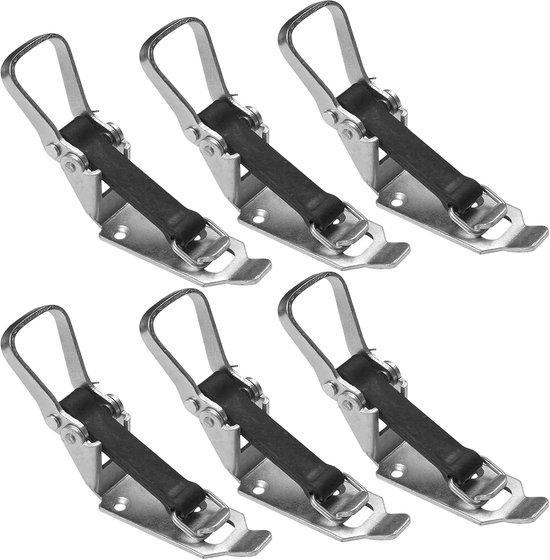 SnelShoppen - 6 Stuks Schep Houder Bevestigingslagers Dakdrager Accessoires Schep Houder Bezem Houder Spanning Klem Rubber Spanningselement voor Auto,