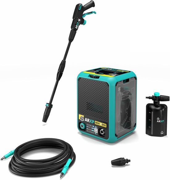 SnelShoppen - ARXP BOX4 180DSS Hogedrukreiniger, Compact, 2500 W, 180 bar, 500 l/u, Ideaal voor Tuin, Auto, Terras en Opruimen