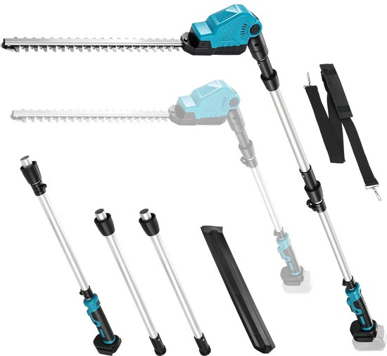 SnelShoppen - Draadloze Telescopische Steel voor 18V Accu - Lichtgewicht, Verstelbaar, Ideaal voor Tuinieren en Huishoudelijk Gebruik - Compatibel met