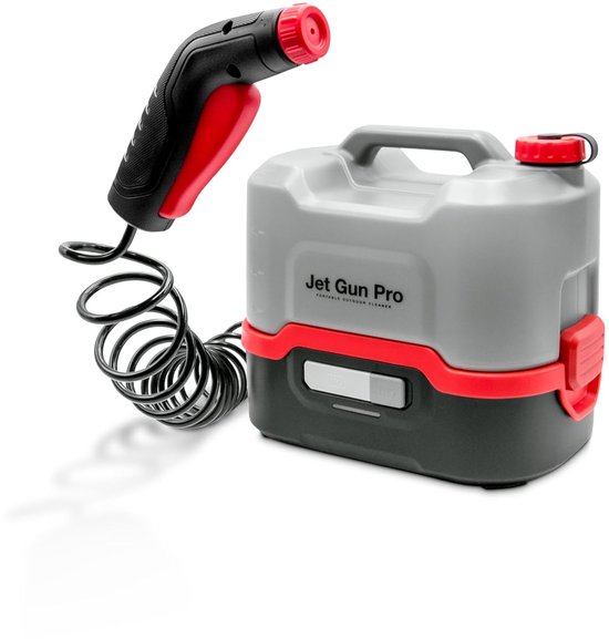 SnelShoppen - Draagbare Hogedrukreiniger - 8L Watertank - 3m Spiraalslang - Lichtgewicht 2.1kg - Voor Tuin, Camping, Auto, Huishoudelijk Gebruik