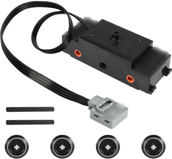 SnelShoppen - Elektrische Pull Motor Set voor Treinen, 88002 Kit met Power Functions, 1200 RPM, Bi-directioneel, Geschikt voor Technische Series, Incl