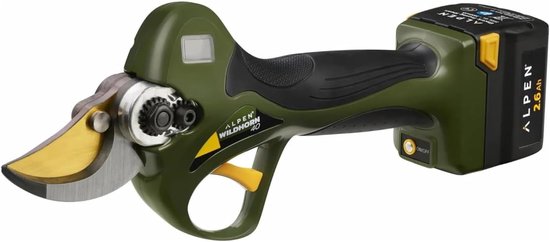 SnelShoppen - Elektrische Snoeischaar met HSS Titanium Mes, 40 mm Snijdikte, 2 Li-ion Batterijen, 3-Weg Oplader, Inclusief Tas en Accessoires van Snelshoppen