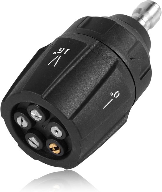 SnelShoppen - Five-in-One Hogedrukreiniger met 1/4 Inch Snelsluiting, Verstelbare Spuitkop voor Tuin, Auto, Dier en Straat - Rotating Turbo Sprayer me