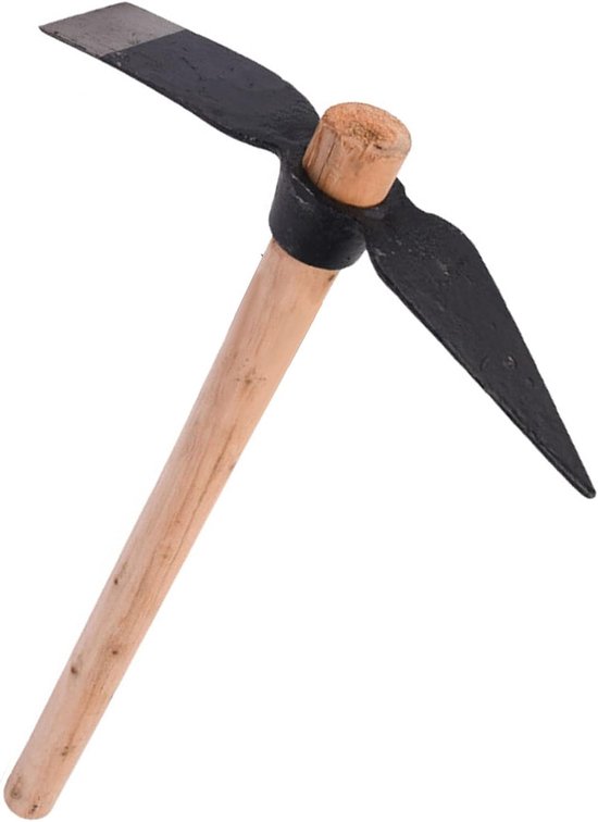 SnelShoppen - Garden Picker Tuingereedschap, Grondbewerking en Onkruidbestrijding, Dubbelzijdig Design, Tuinhark, Balsamhouten Handvat, Voor Graven, O