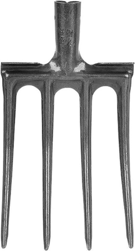 SnelShoppen - Graafvork Carbon Staal Sterke Weerstand Antibreken Tuin Graven Spading Fork (4 Tanden) voor Intensief Gebruik in Tuin en Boerderij