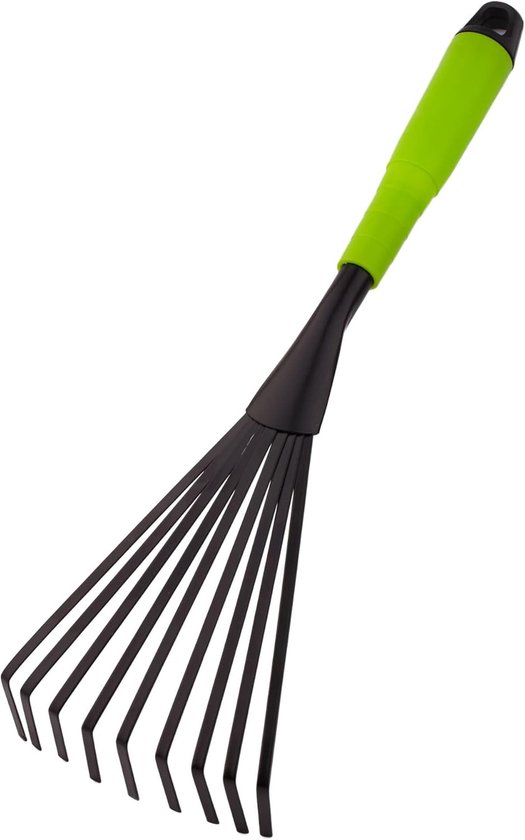 SnelShoppen - Handveger met 9 Elastische Tanden, Tuinveger voor Bladeren en Onkruid, Handriek voor Grasmaaien, Werkbreedte 12 cm, Ideaal voor Tuin en