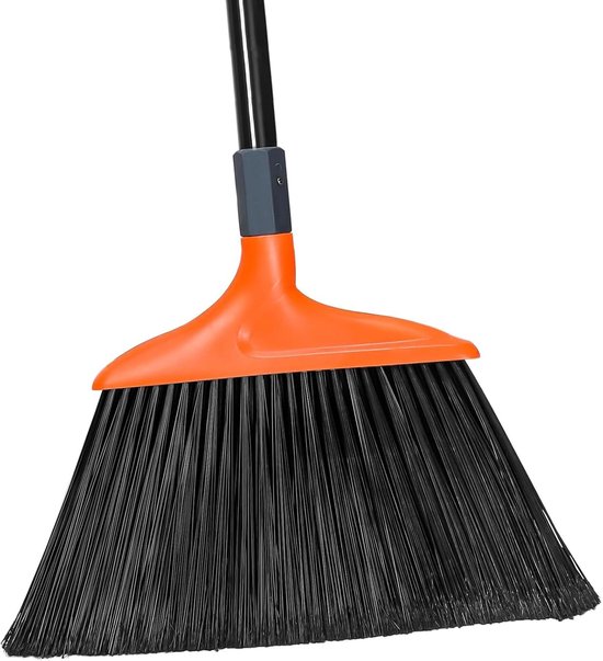 SnelShoppen - Heavy Broom met Lange Handgreep 36.8cm Breed voor Garage, Binnen & Buiten, Ideaal voor Tuin, Keuken, Kantoor, Straten, en Terrassen