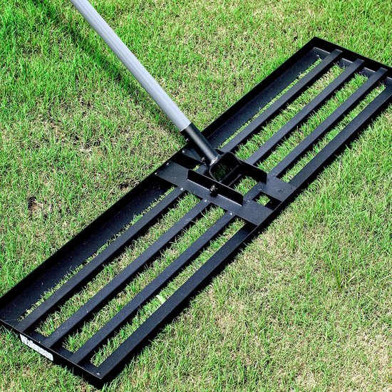 SnelShoppen - Heavy Duty Tuin Niveauer 213 cm, Rake voor Efficiënt Grond Niveaueren, RVS Handgreep, Ideaal voor Tuin, Golfbaan, Zand, Grond en Tuinier