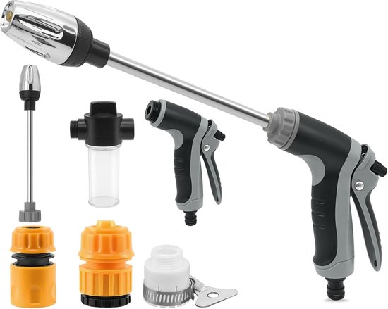 SnelShoppen - Hogedrukpistool Power Jet, Hogedrukreiniger, TurboWasher, Hogedrukspuitpistool voor Tuin, Auto, Oprit, en Terras | Krachtige Reiniger, C