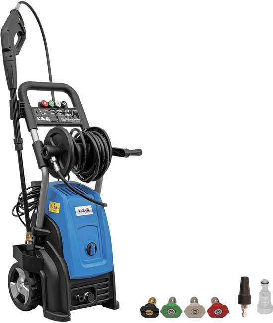 SnelShoppen - Hogedrukreiniger 2500 W, Krachtige Waterkracht, Ideaal voor Tuin, Auto en Opruimen, Lichtgewicht en Compact, Inclusief Accessoires