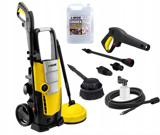 SnelShoppen - Hogedrukreiniger Stoomstraler 150 bar - 1900 Watt - 450 l/h - Uitgebreide Accessoires voor Tuin, Auto, Terras - Lichte en Krachtige Rein