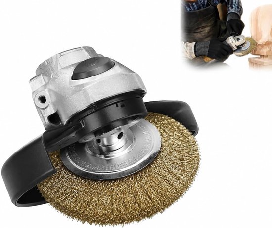 SnelShoppen - Joint Brush Set 5 Stuks Onkruidborstels 125mm Diameter Stalen Borstels Voor Tuin Oprit Patio Voegenreiniging Geschikt Voor Multiborstel van Snelshoppen