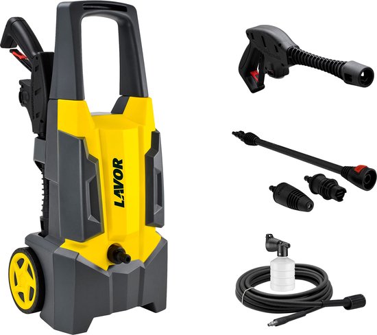 SnelShoppen - Krachtige Hogedrukreiniger Dive Plus 130 met 130 bar, 1800 Watt Motor, 390 L/u, Compact, Ideaal voor Auto, Terras, Tuin en Meubels